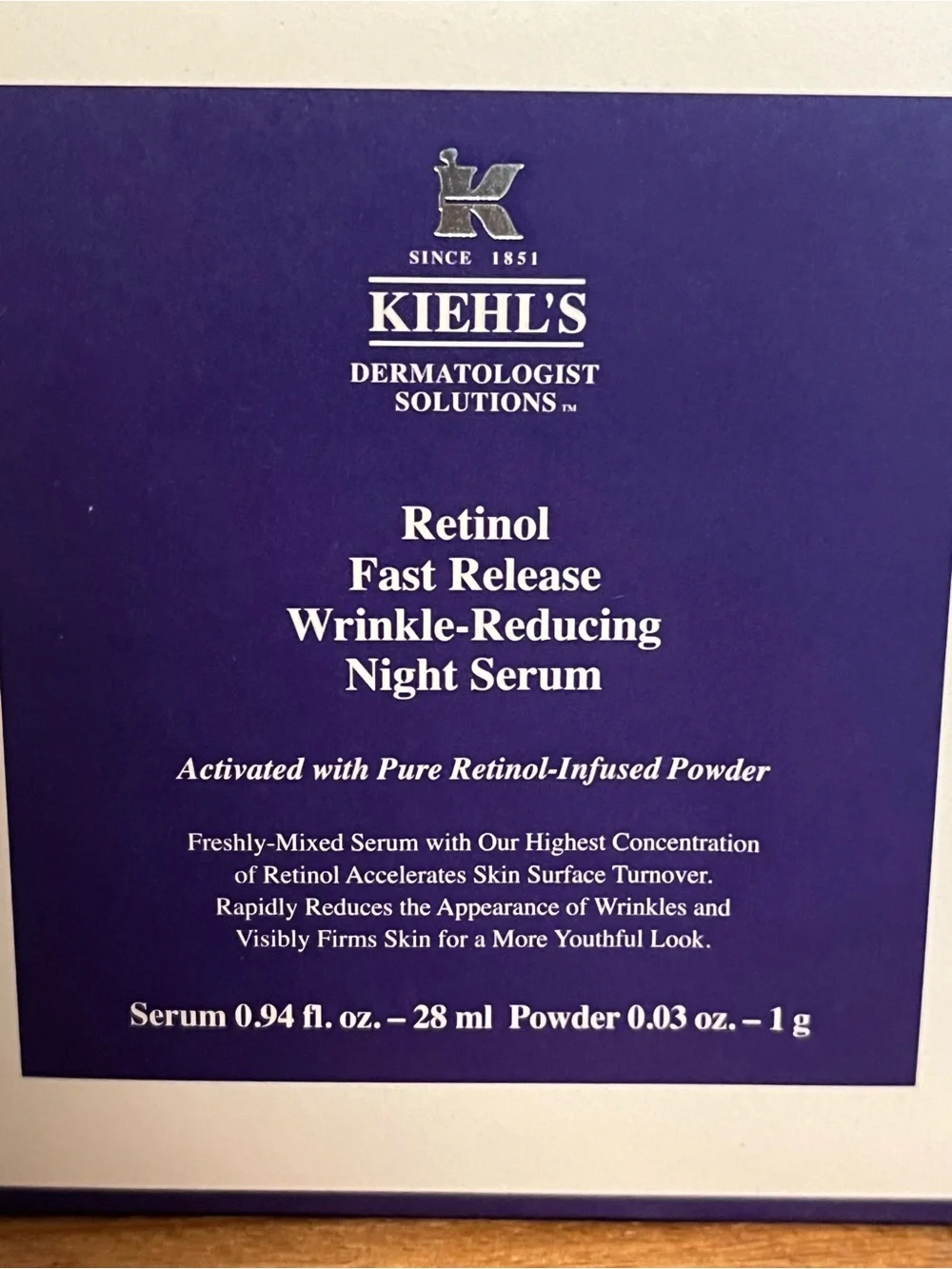 Kiehl's Retinol Fast Release Wrinkle-Reducing Night Serum